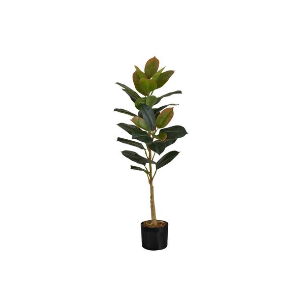 Black Green 40-Inch Indoor Faux Fake Floor Potted Real Touch Artificial Plant, image 1
